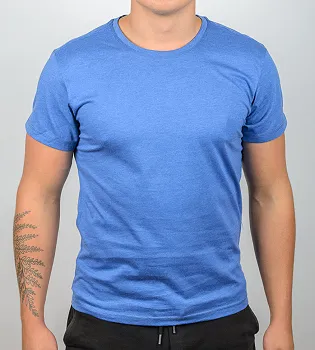 Футболка чоловіча Однотонна Електрик меланж 1300м,  (1шт), M