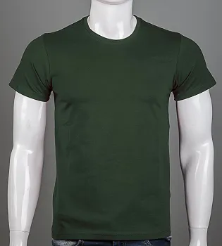 Футболка чоловіча Однотонна 2300м (Уп.4шт M-XXL), Темно-зелений